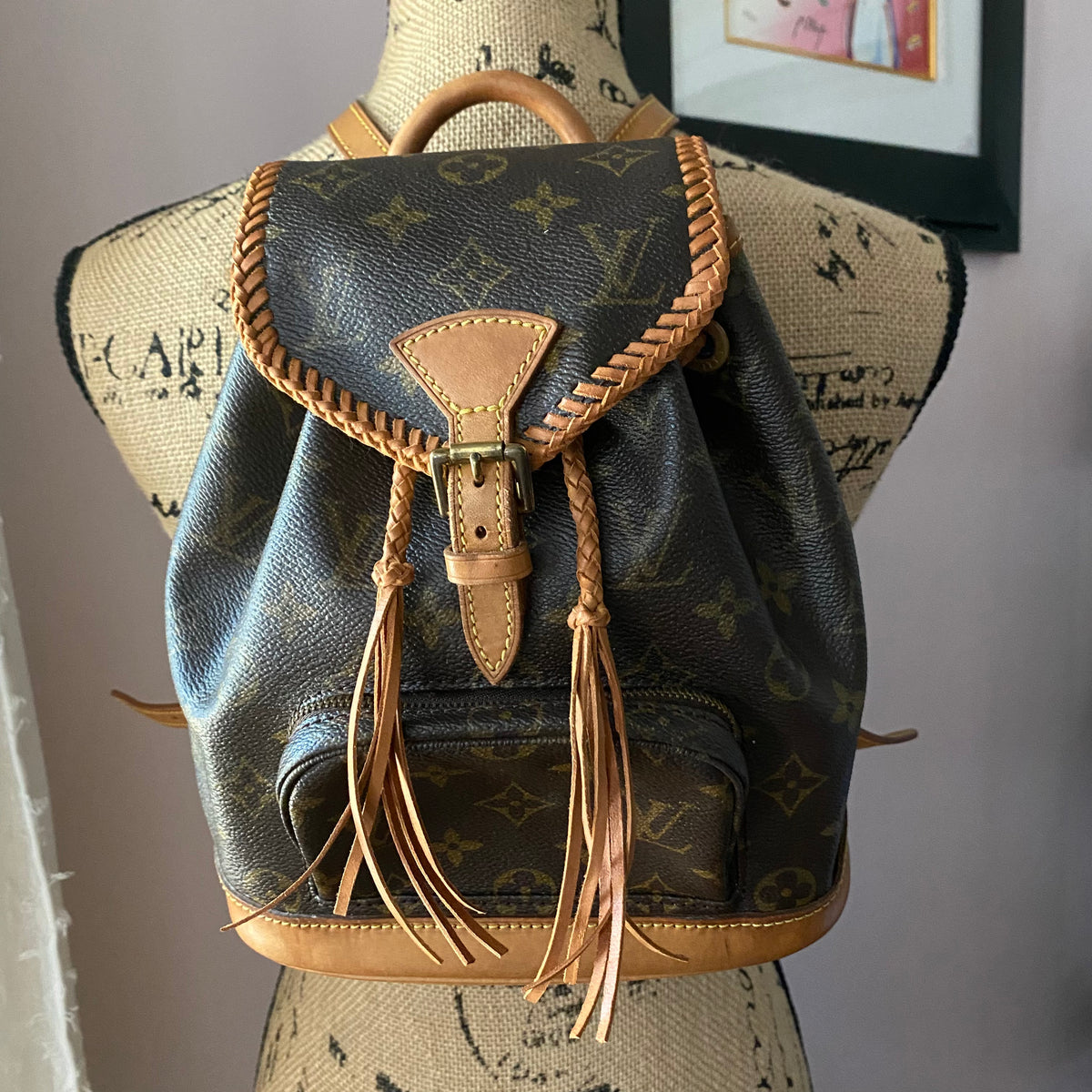 The Loon - Vintage Monogram Mini Backpack in Vachetta – Beauty