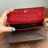 The Junco Wallet on Chain - Vintage GG in Red Patent Leather