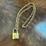 Repurposed LV Padlock Necklace