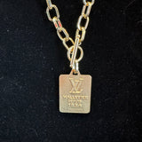 Upcycled LV Necklace