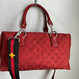 The Full Falcon Crossbody/Handbag - Vintage Gucci in Red Canvas