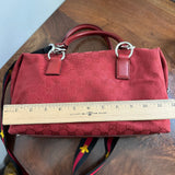 The Full Falcon Crossbody/Handbag - Vintage Gucci in Red Canvas