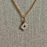 Repurposed LV Envelope Heart Charm Necklace