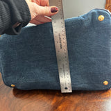 The Albatross Shoulder Bag in Blue Denim Prada