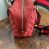 The Full Falcon Crossbody/Handbag - Vintage Gucci in Red Canvas