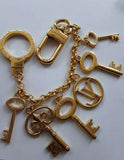 Authentic LV Key on Gold-Filled Paperclip Chain Necklace