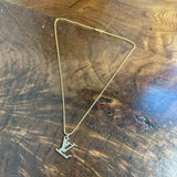 Upcycled LV Bag Charm Necklace