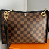 The Swan Crossbody - Vintage Damier in Black