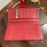 The Junco Wallet on Chain - Vintage GG in Red Patent Leather