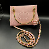 The Junco Crossbody Bag with Gold Handles - Pale Pink Dior