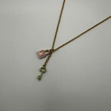 LV Double Charm Necklace - Gold-Filled Rolo Chain