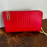 The Junco Crossbody Bag - Christmas Red in Embossed Dior