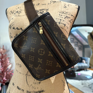 The Peacock Belt Bag - Vintage Louis Vuitton Monogram in Black