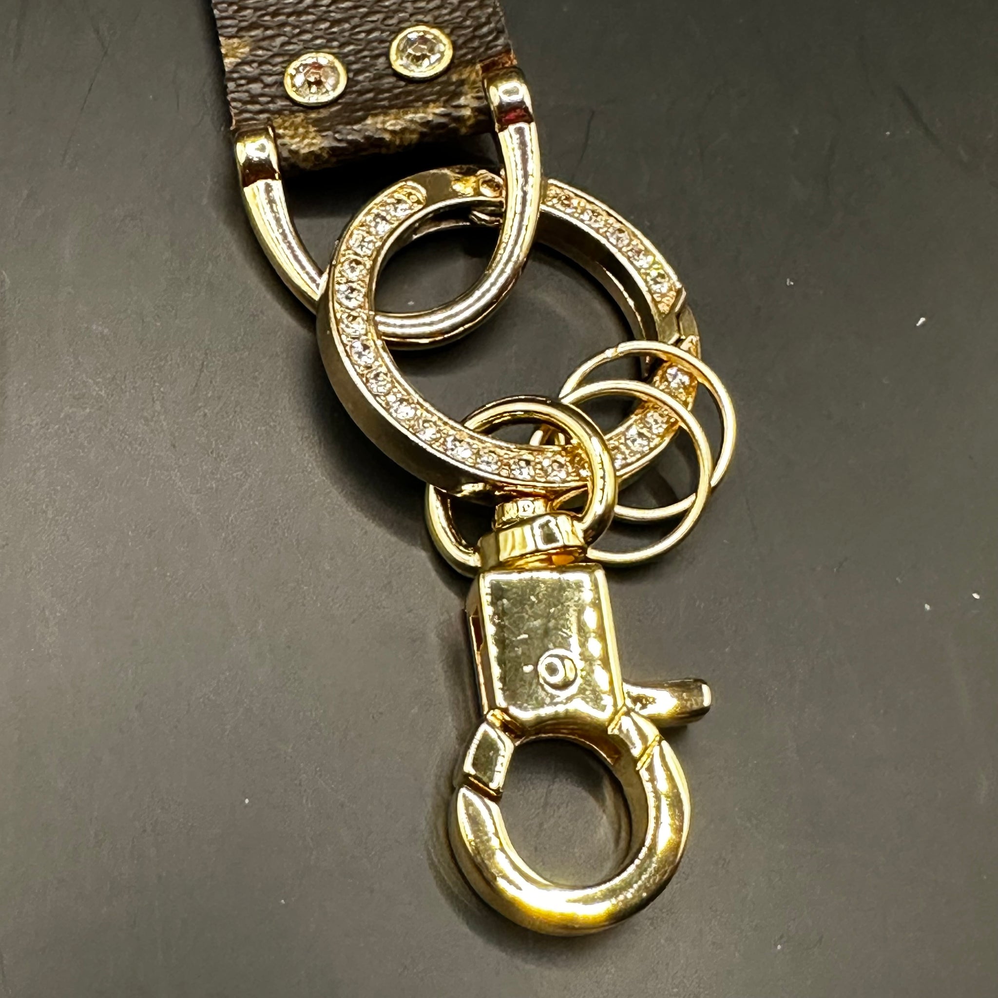 Louis Vuitton Gold retailer Keyring with Clasp