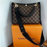 The Swan Crossbody - Vintage Damier in Black