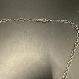 Dior Heart Pendant on Sterling Silver Necklace with Hanging Crystals