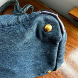 The Albatross Shoulder Bag in Blue Denim Prada