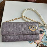 The Junco Wallet/Crossbody - Vintage GG in Pale Purple