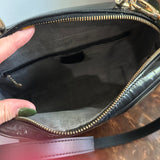 The Junco Crossbody/Clutch - Larger Vintage Gucci Bamboo Cosmetic Bag in Black Leather (Vertical)