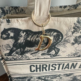 The Tote Bag - Canvas Dior in Cream/Graphite