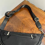 Black Nylon (Black) Prada Tag Sling/Fanny Bag