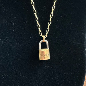 Upcycled Gucci Padlock Necklace