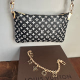 The Chick Crossbody - Upcycled LV in Jungle Print