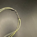 GG Pendant on Multi-Strand Pale Green Necklace