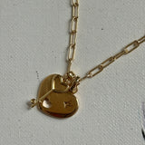 Repurposed LV Heart Charm w/Key Necklace