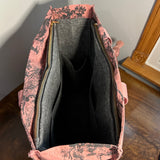 The Tote Bag - Canvas Dior in Pink/Gray