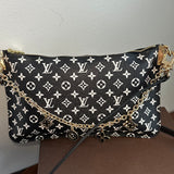 The Chick Crossbody - Upcycled LV in Jungle Print