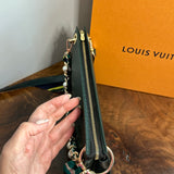 The Swan Crossbody - Vintage LV Taiga Leather in Dark Green