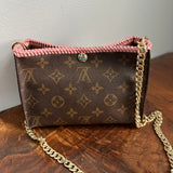 The Cygnet Crossbody Handbag - Vintage LV Monogram in Blush Pink