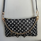 The Chick Crossbody - Upcycled LV in Jungle Print