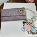 The Junco Wallet/Crossbody - Vintage GG in Pale Purple