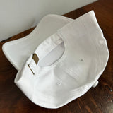 Upcycled Gold Gucci Tag Hat in White (undistressed)