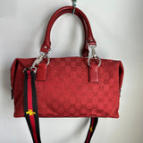 The Full Falcon Crossbody/Handbag - Vintage Gucci in Red Canvas