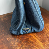 The Albatross Shoulder Bag in Blue Denim Prada