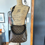 The Peacock Crossbody Handbag - Vintage LV in Black Monogram