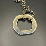 Upcycled Celine Charm Necklace on Brass Chain