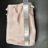 The Junco Crossbody Drawstring Bag  - Pale Pink Dior