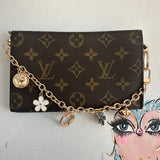 The Junco - Upcycled LV Monogram Wristlet