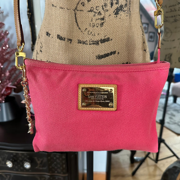 The Junco Crossbody - Vintage LV Canvas in Pink