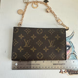 The Junco - Upcycled LV Monogram Wristlet