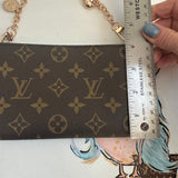 The Junco - Upcycled LV Monogram Wristlet