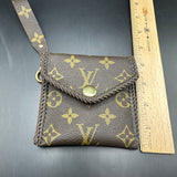 The Cardinal Card Holder/Wallet/Wristlet - Monogram in Chocolate