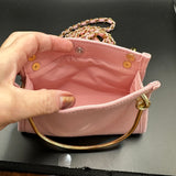 The Junco Crossbody Bag with Gold Handles - Pale Pink Dior