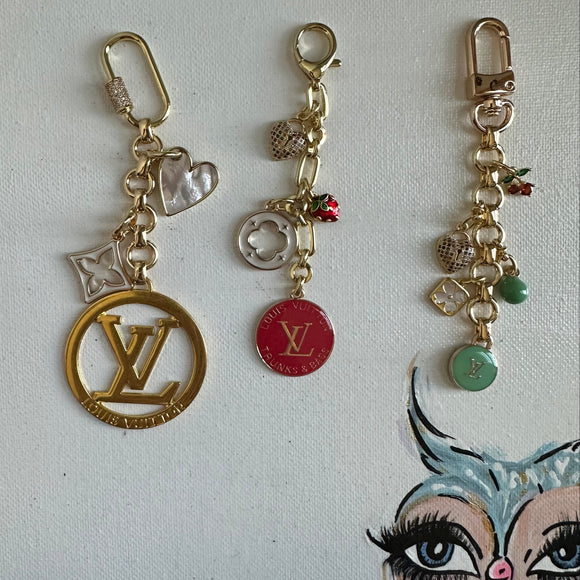 Upcycled LV Bag Charm