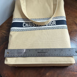 The Dior Tote Bag - Tan Canvas with Navy