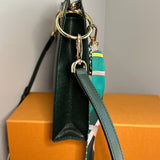 The Swan Crossbody - Vintage LV Taiga Leather in Dark Green